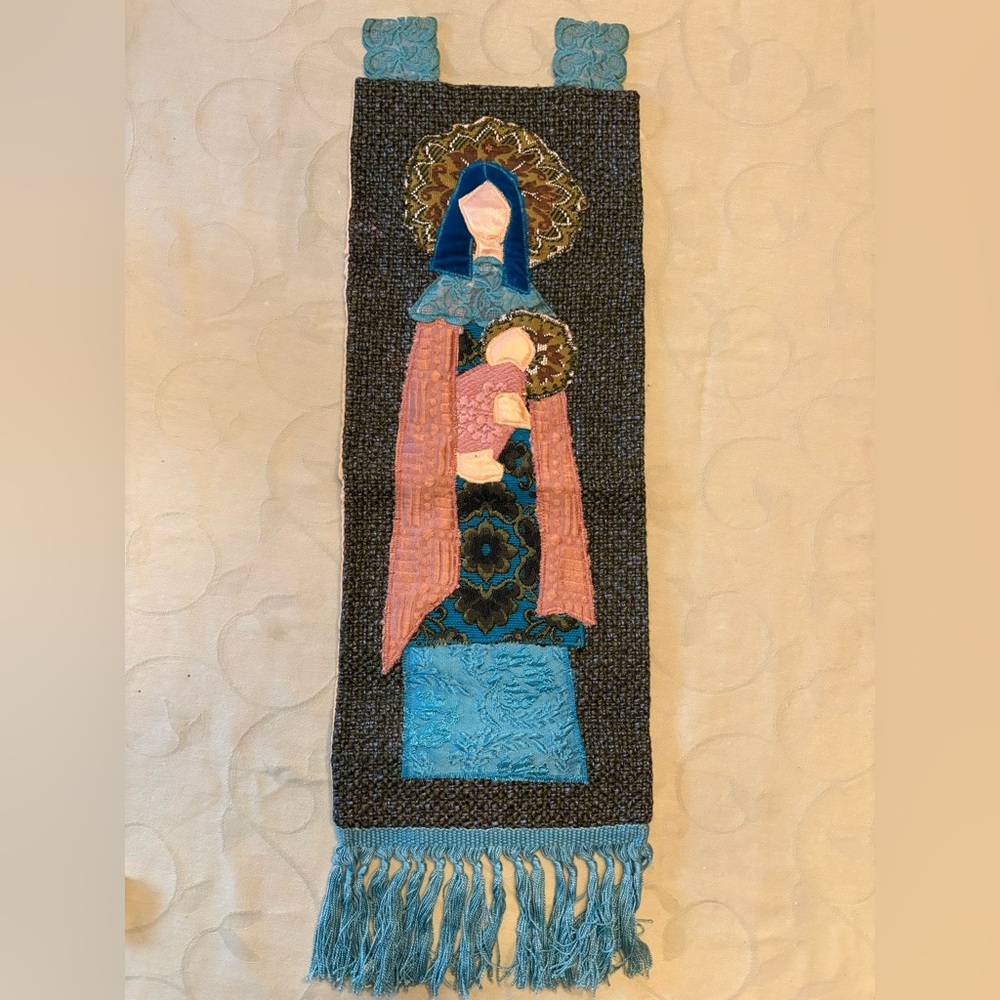 Vintage, handmade wallhanging.